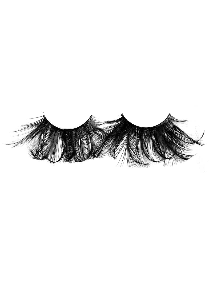 Fluffy Long Black Feather Costume Eyelashes