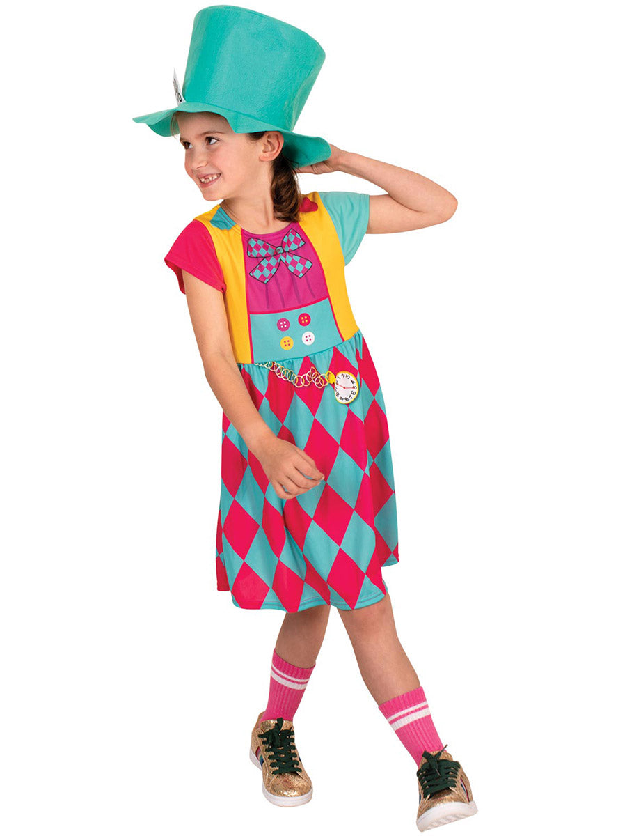 Classic Mad Hatter Girls Alice In Wonderland Costume