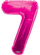 Image of Magenta Pink 87cm Number 7 Party Balloon