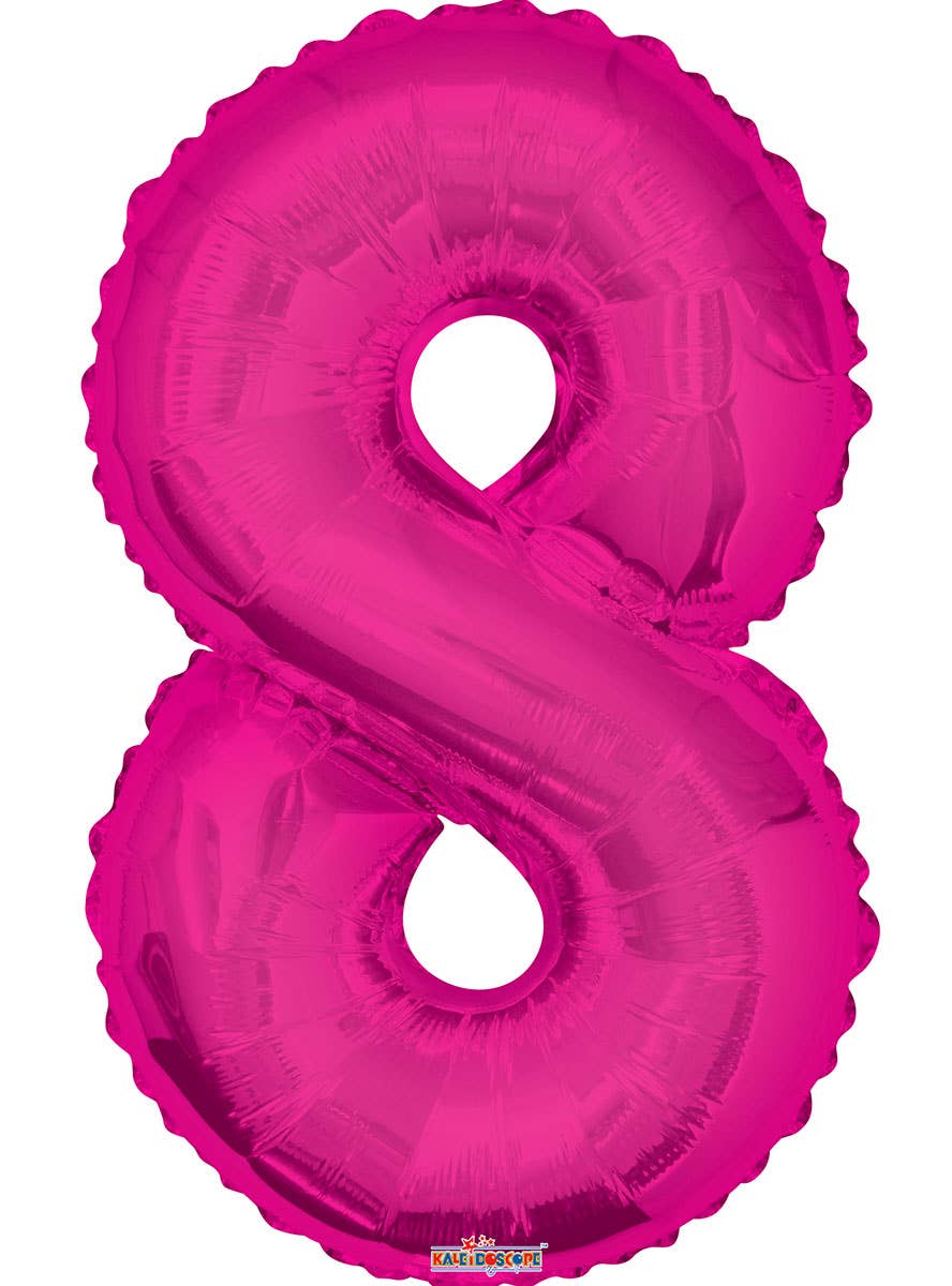 Image of Magenta Pink 87cm Number 8 Party Balloon