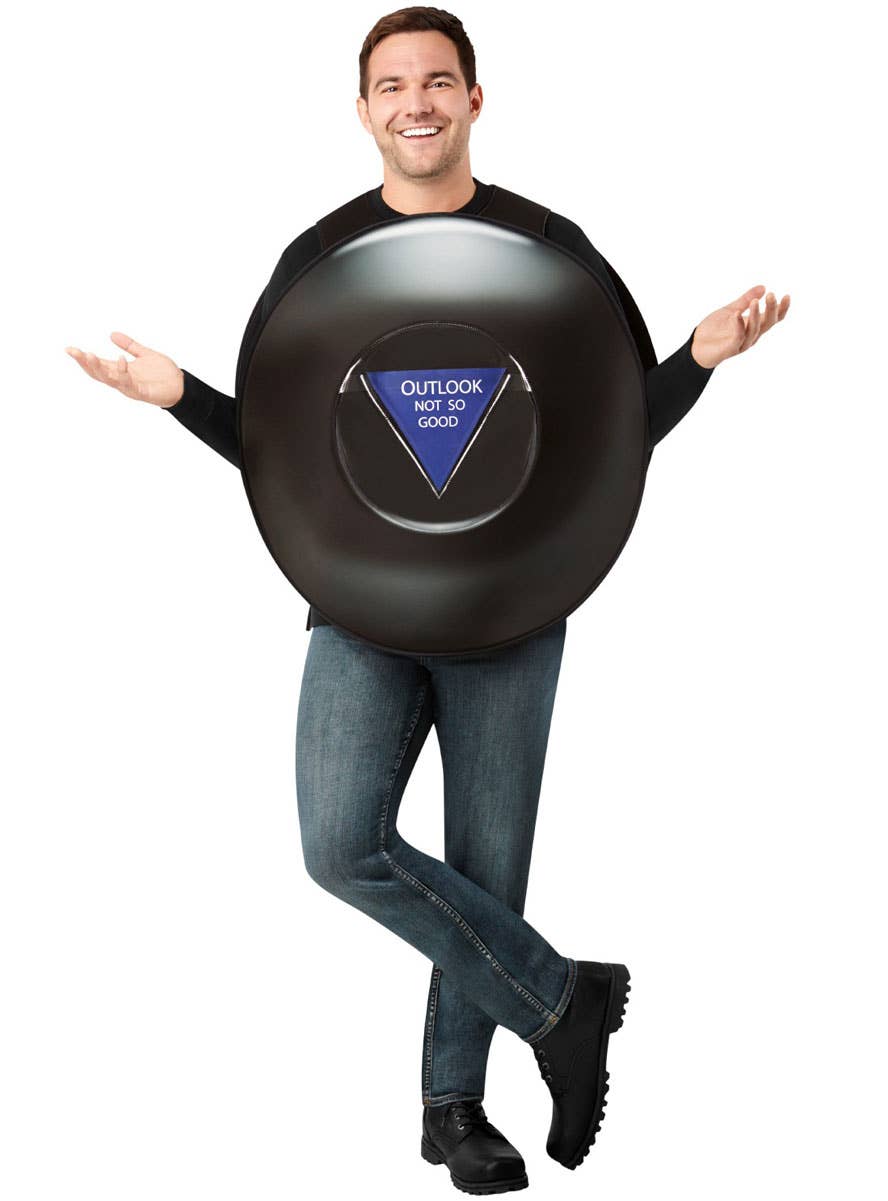 Image of Magic 8 Ball Novelty Adult's Dress Up Costume - Front View