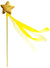Image of Magical Gold Sequin Star Costume Wand with Ribbons