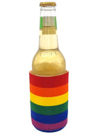 Image of Rainbow Striped Mardi Gras Stubby Holder