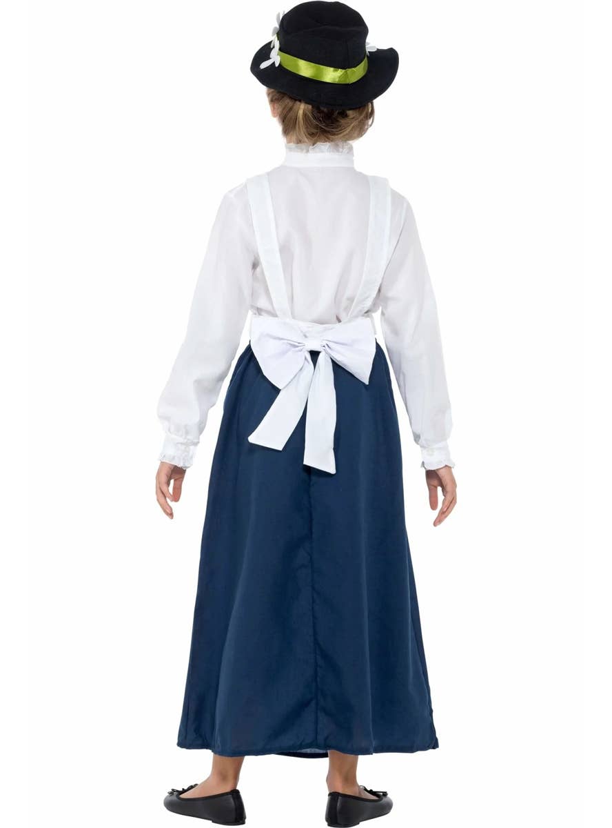 Image of Victorian Mary Poppins Girls Book Week Costume - Back Image