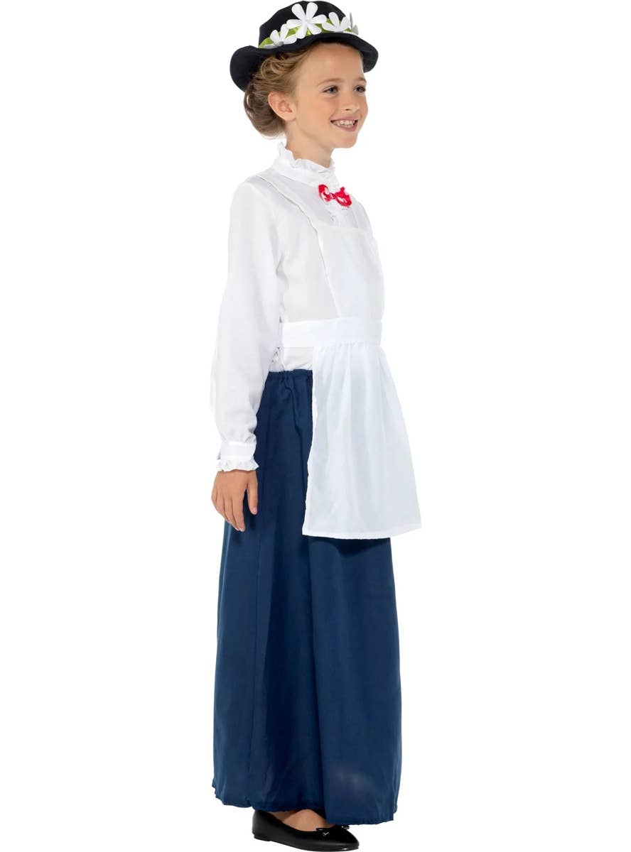 Image of Victorian Mary Poppins Girls Book Week Costume - Side Image