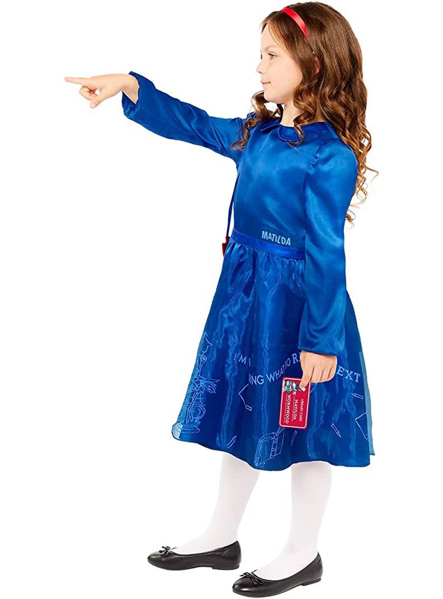 Image of Matilda the Musical Girl's Roald Dahl Book Week Costume - Side View