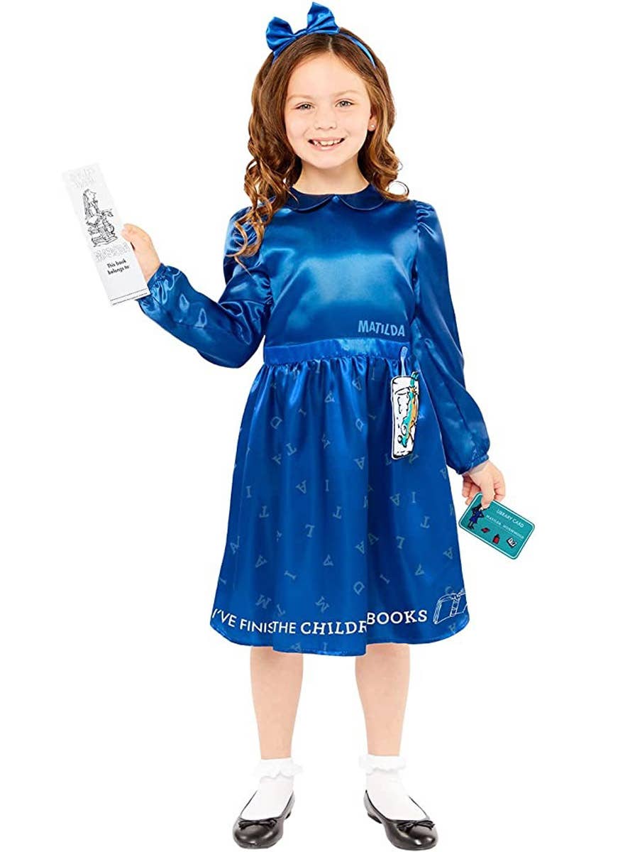 Image of Roald Dahl Girl's Matilda the Musical Book Week Costume - Alternate Front View