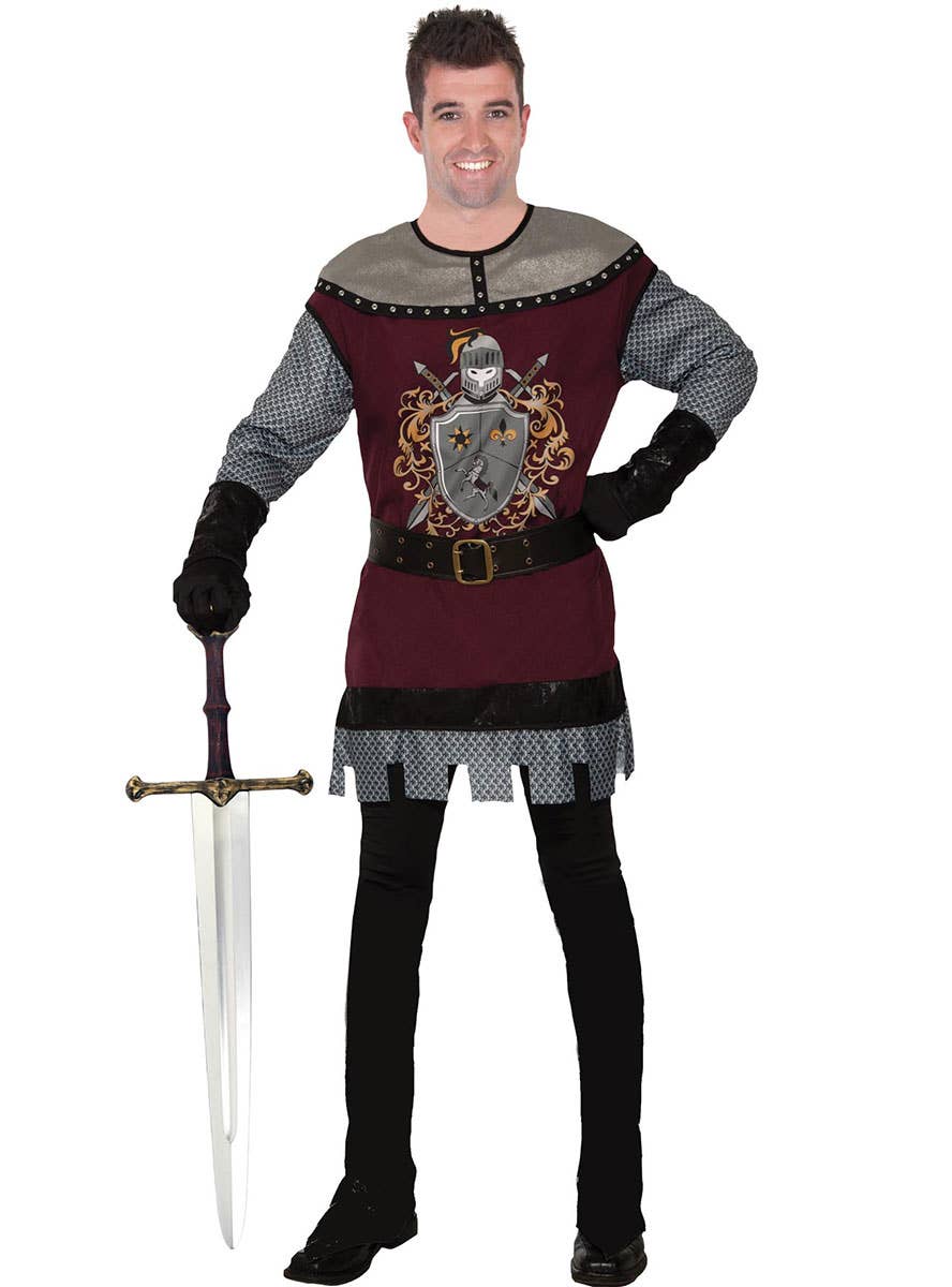 Image of Brave Medieval Knight Men's Fancy Dress Costume - Main Image