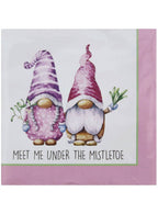 Image of Pink Christmas Gnomes 20 Pack Paper Napkins
