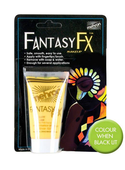 Yellow Mehron Fantasy FX Fluro Black Light Makeup