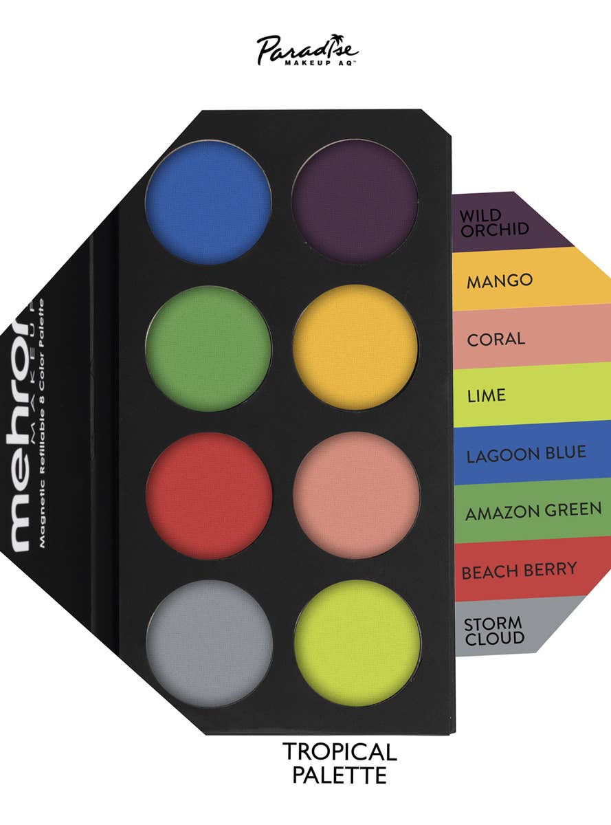 Professional Quality Tropical 8 Colour Mehron Makeup SFX Palette - Alternative Image