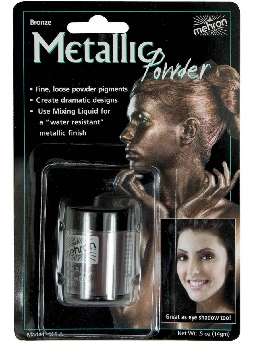 Metallic Bronze Powder Mehron Special Effects Makeup Pack Image