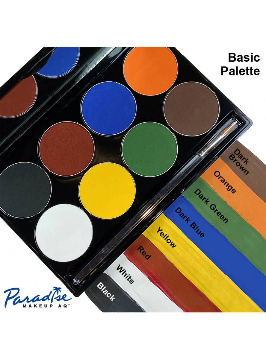 Mehron Paradise Makeup AQ Professional Quality Basic Coloured Makeup Palette Costume Accessory Alternate Image