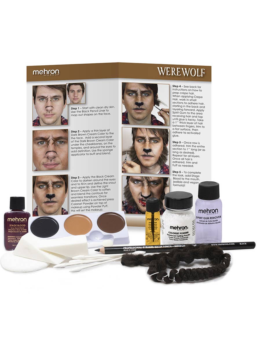 Image of Werewolf Mehron Deluxe Character Makeup Kit - Alternate Image