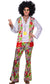 Men's Floral Peace Hippie 1970's Costume - Main View