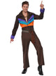 Men's 1970's Hippie Guy Brown  Costume Jumpsuit - Main Image