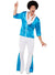 Blue and White Men's Groovy 1970's Costume - Main Image
