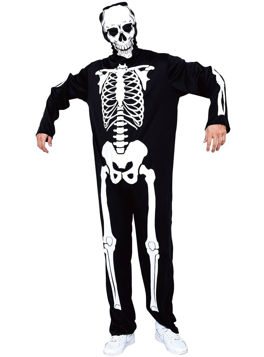 Black and White Skeleton Costume for Men - Main Image