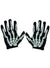 Image of Short Black and White Men's Skeleton Costume Gloves