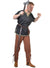 Image of Medieval Men's Black Costume Shirt with Jacquard Trim - Main Image