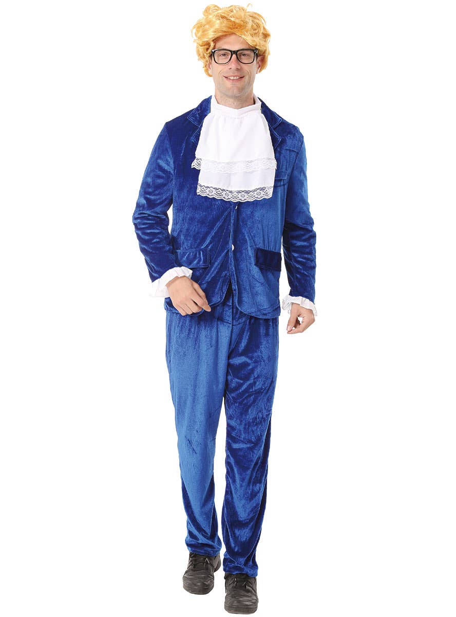 Image of Man of Mystery Men's Blue Austin Powers Costume - Alternate Image