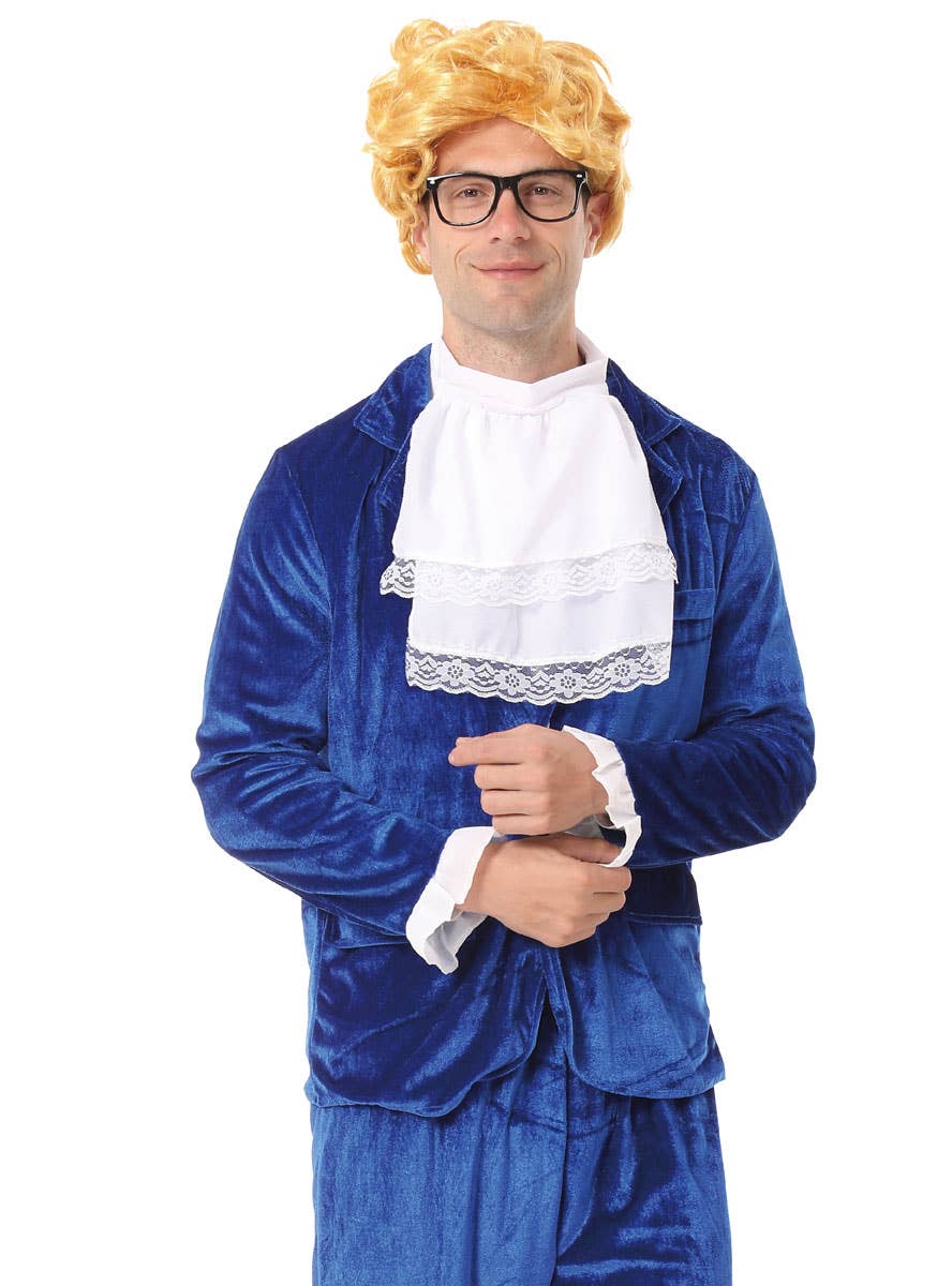 Image of Man of Mystery Men's Blue Austin Powers Costume - Close Image