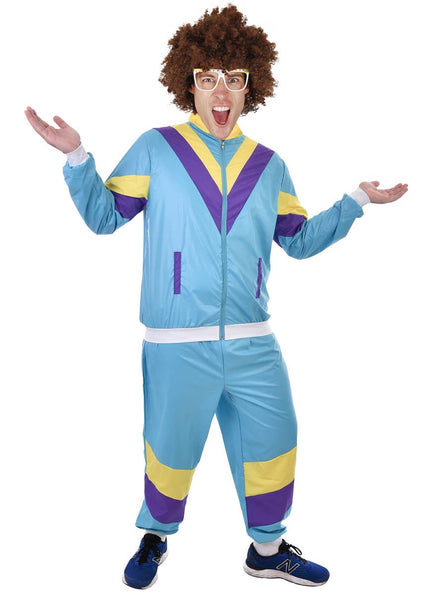 Image of 80s Style Tracksuit Men's Fancy Dress Costume