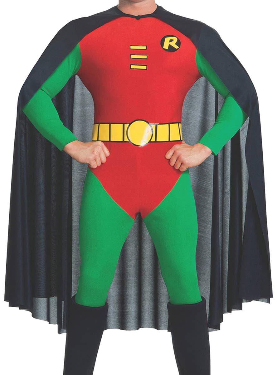 Image of DC Comics Men's Robin Superhero Sidekick Costume - Close Image