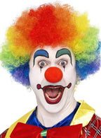 Image of Crazy Clown Rainbow Afro Men's Costume Wig