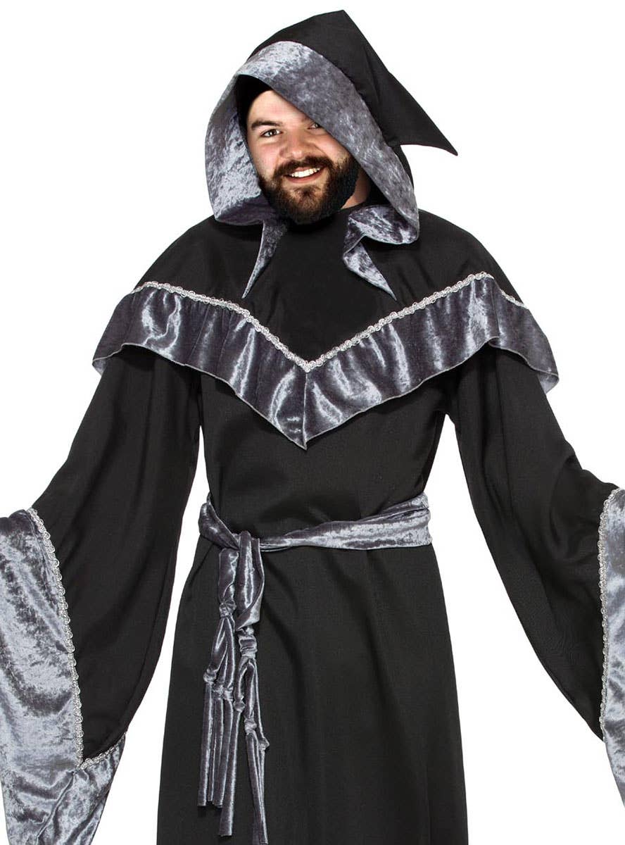 Hooded Dark Sorcerer Halloween Costume for Men