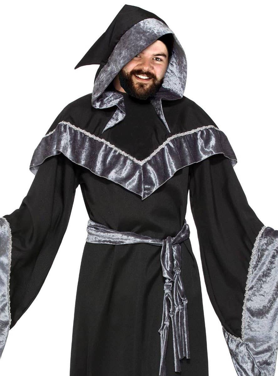 Image of Dark Sorcerer Men's Plus Size Halloween Costume - Close Up Image