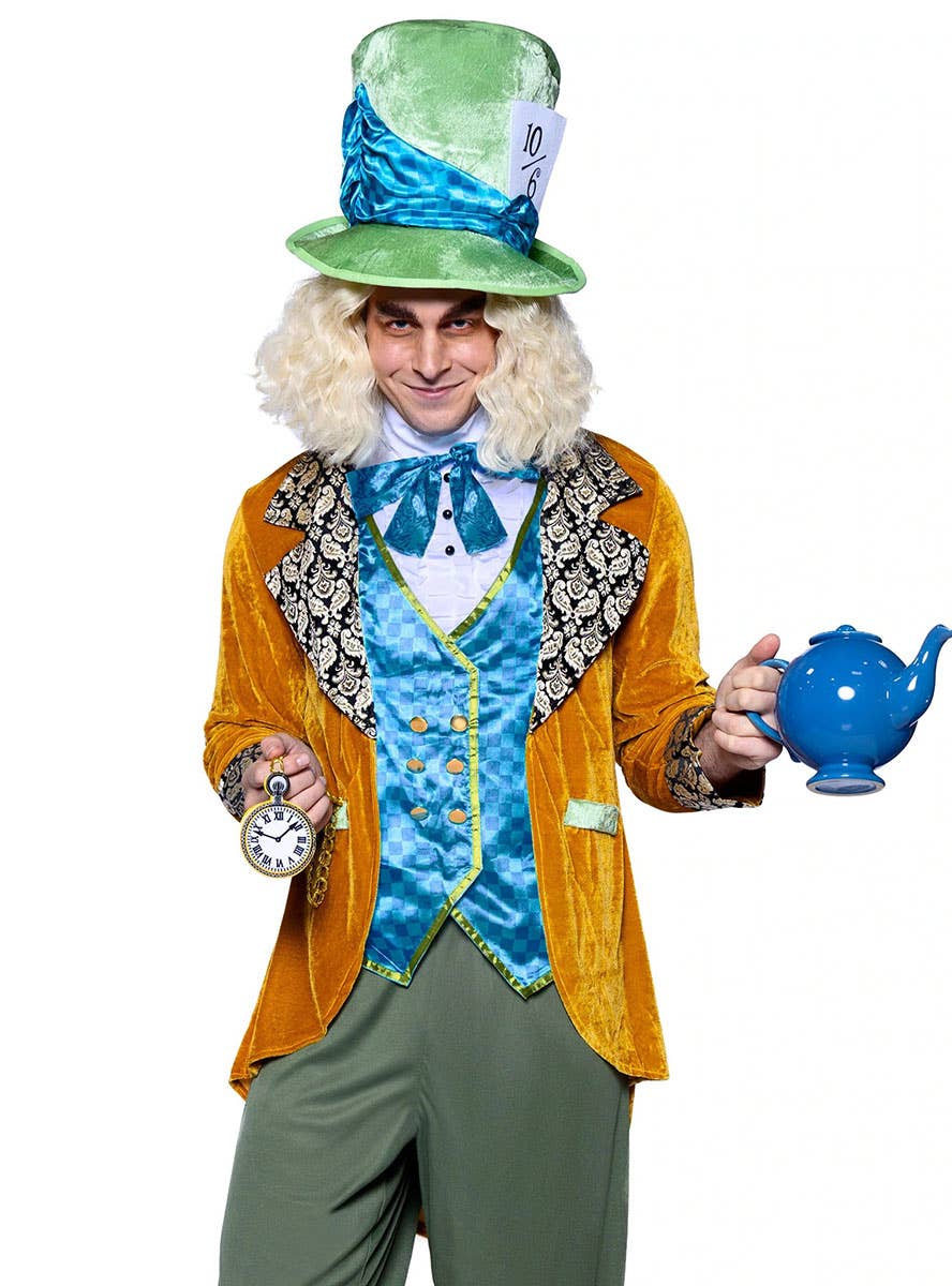 Deluxe Classic Men's Mad Hatter Fancy Dress Costume - Image 4