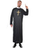 Image of Holy Long Men's Black Priest Robe Costume