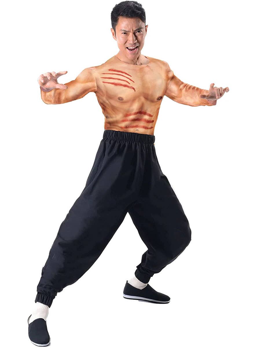 Image of Licensed Bruce Lee Men's Muscle Shirt Kung Fu Costume