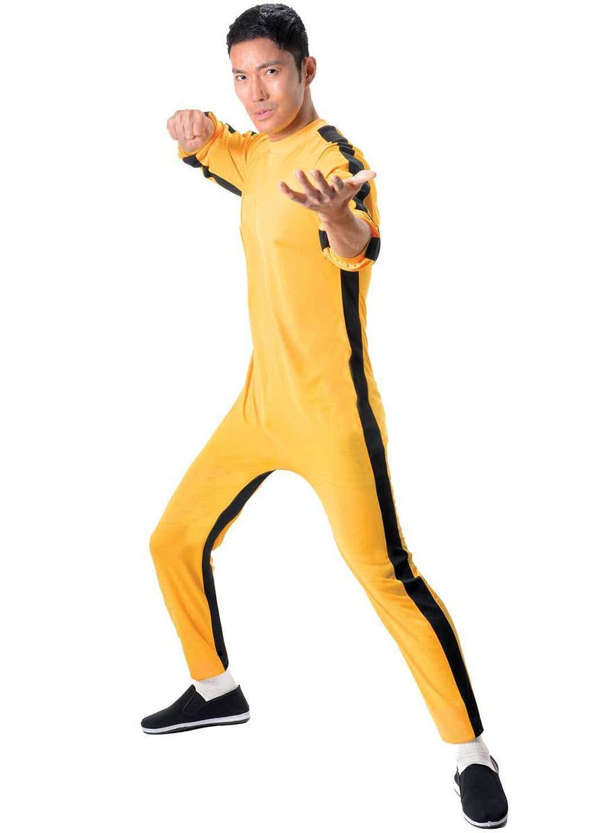 Image of Licensed Bruce Lee Men's Yellow Kung Fu Costume