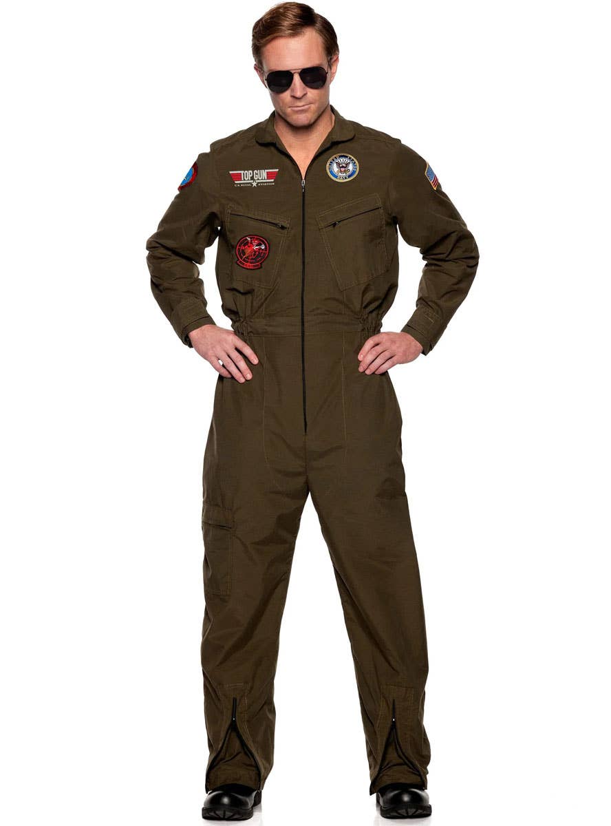 Image of Top Gun Men's Licensed Pilot Flight Suit Costume - Main Image