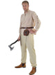 Image of Light Beige Lace Up Medieval Men's Costume Shirt - Full View