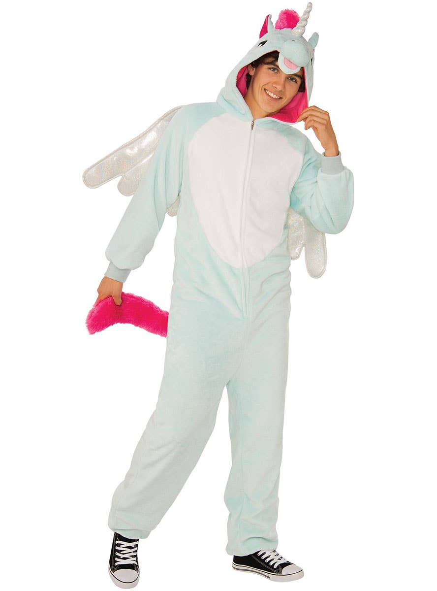 Image of Pegacorn Fluffy Men's Unicorn Costume Onesie