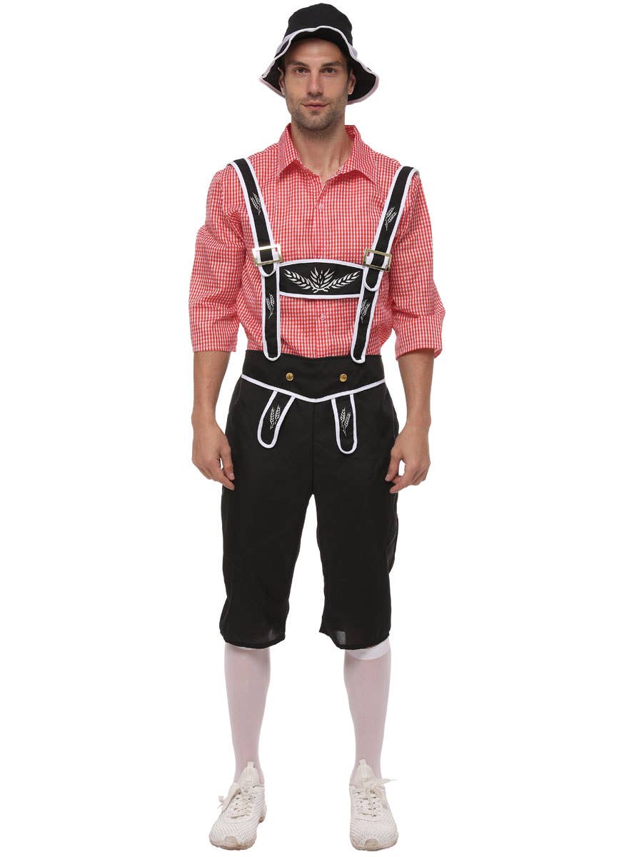 Image of Chequered Bavarian Men's Oktoberfest Costume - Main Image