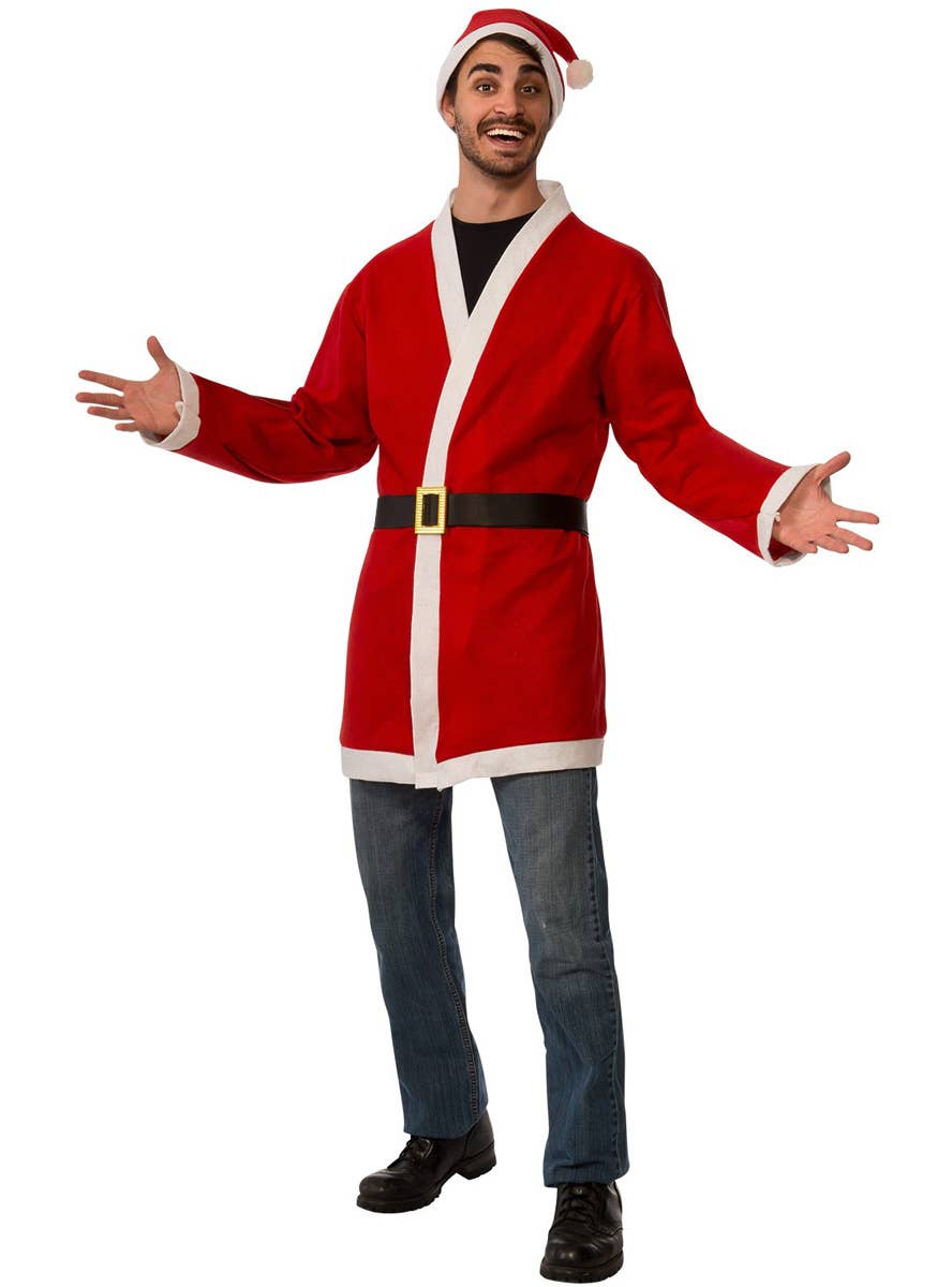 Image of Santa Claus Mens Christmas Costume Jacket and Hat