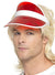 Image of 1980's Red Poker Visor Men's Costume Hat