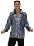 Holographic Silver 70s Mens Disco Costume Shirt