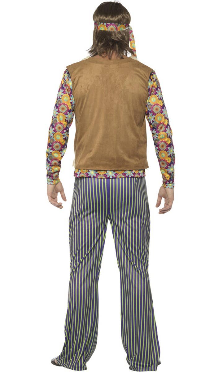 Men's 1960's Woodstock Hippie   Costume - Back Image