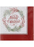 Image of Merry Christmas Holly Wreath 20 Pack Paper Napkins