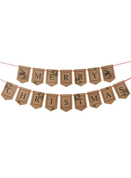 Image of Merry Christmas Brown Paper Bunting