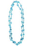 Image of Beaded Metallic Blue Peace Sign Costume Necklaces