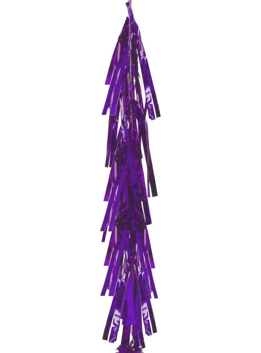 Image of Metallic Dark Purple 9 Pack Of 35cm Decorative Tassels - Alternate Image