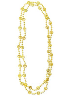 Image of Beaded Metallic Gold Peace Sign Costume Necklaces