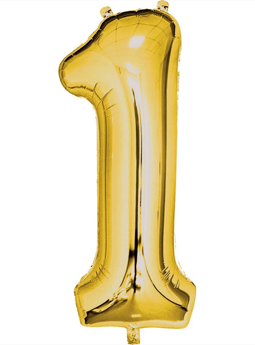 Image of Metallic Gold 84cm Number 1 Foil Balloon