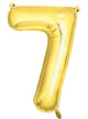 Image of Metallic Gold 84cm Number 7 Foil Balloon